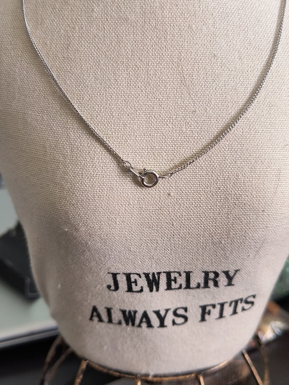 Silver Color Rope Chain Necklace - Silver - Picture 3 of 3